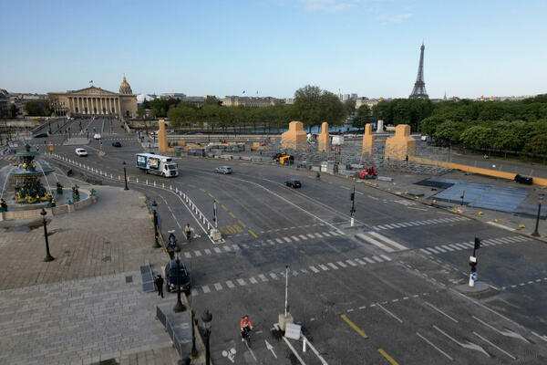 Paris police: Anti-terrorist perimeter during the opening of the OI...