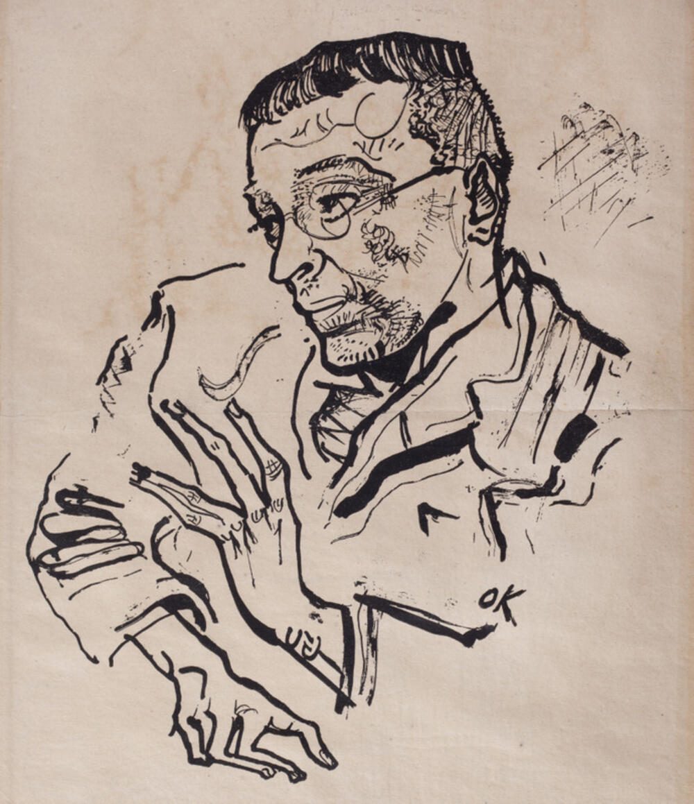 Oskar Kokoška: Portrait of Karl Kraus, 1910.