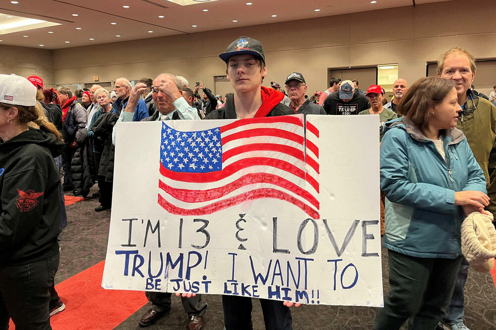 A supporter of Donald Trump at a rally in Green Bay, Wisconsin on April 2, Photo: Reuters