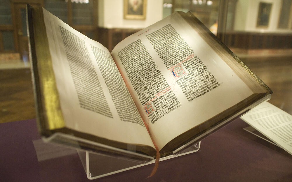 A copy of the Gutenberg Bible