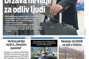 Naslovna strana "Vijesti" za 28. april 2024.