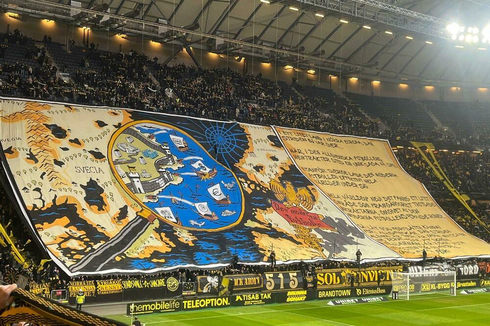 Koreografija navijača AIK-a, Foto: Reddit