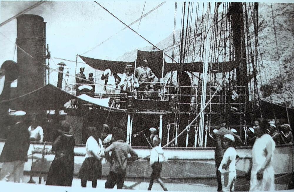Pripreme za isplovljenje iz Kotora 1935.