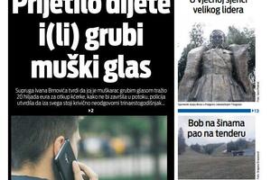 Naslovna strana "Vijesti" za 4. maj 2024.