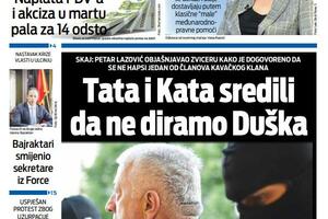 The front page of "Vijesti" for May 8, 2024.