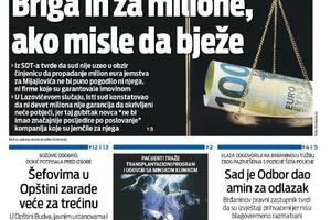 The front page of "Vijesti" for May 10, 2024.
