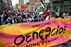 Hiljade ljudi u Malmeu protestuju protiv učešća Izraela na...