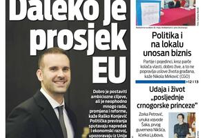 The front page of "Vijesti" for May 12, 2024.