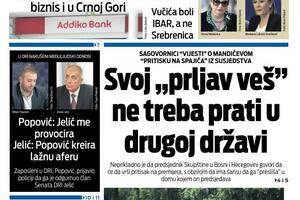 The front page of "Vijesti" for May 14, 2024.