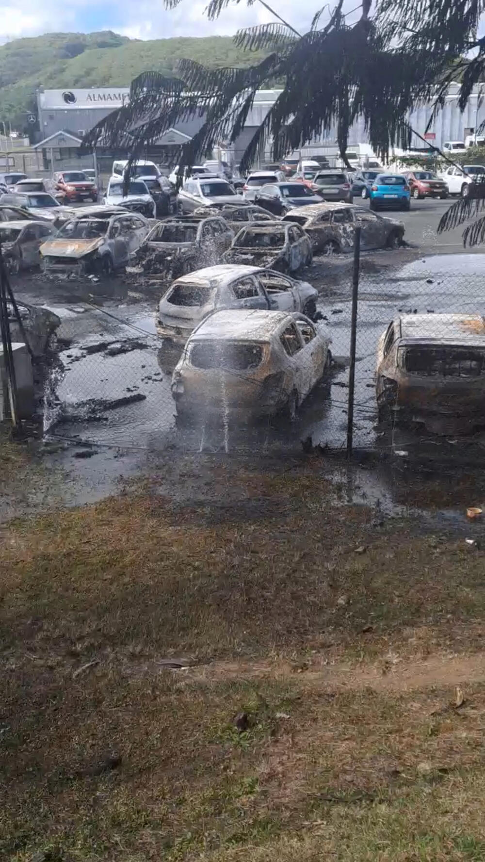 Tokom protesta zapaljeno više automobila