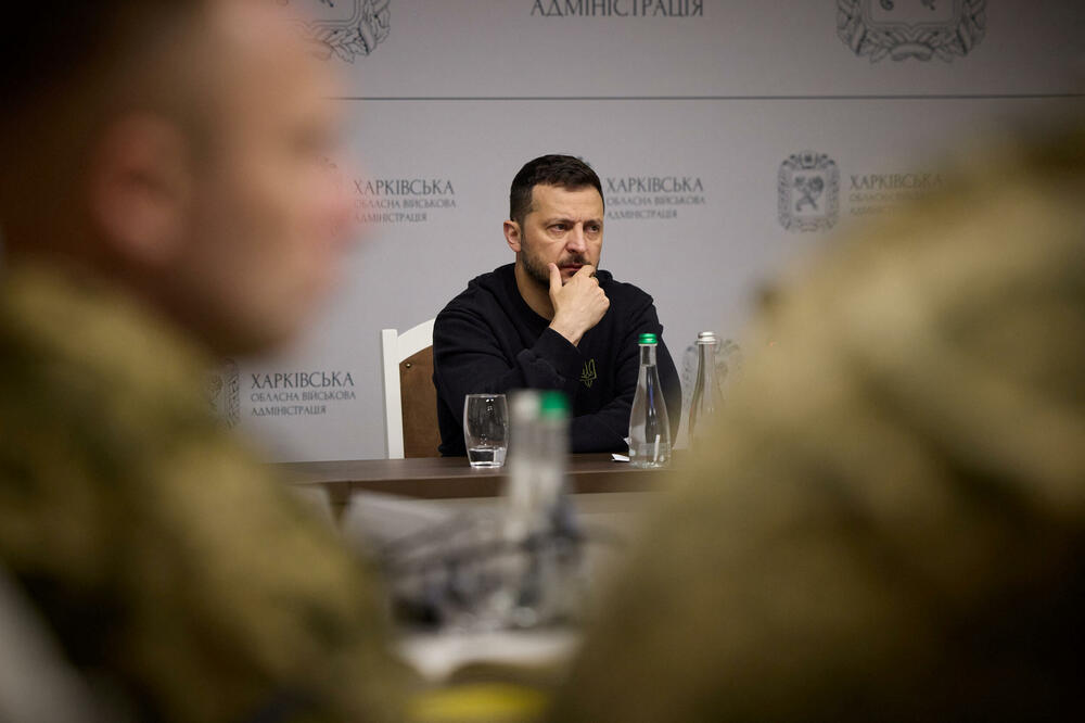 Zelenski na sastanku u regiji Harkiv, Foto: REUTERS