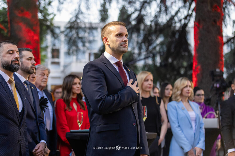 Premijer Milojko Spajić na sinoćnjem prijemu, Foto: Vlada Crne Gore