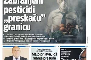 Naslovna strana "Vijesti" za 20. maj 2024.