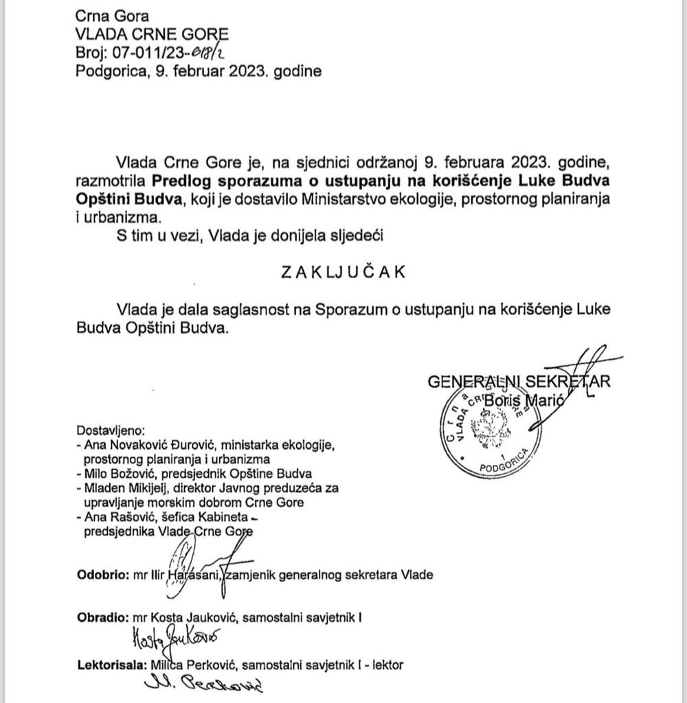 Dokument koji je dostavila URA