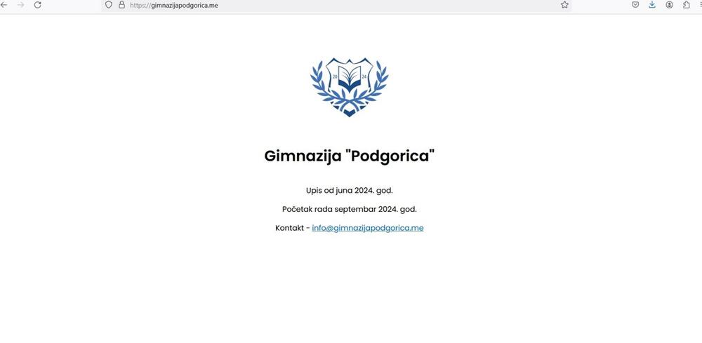Sajt Gimnazije “Podgorica”