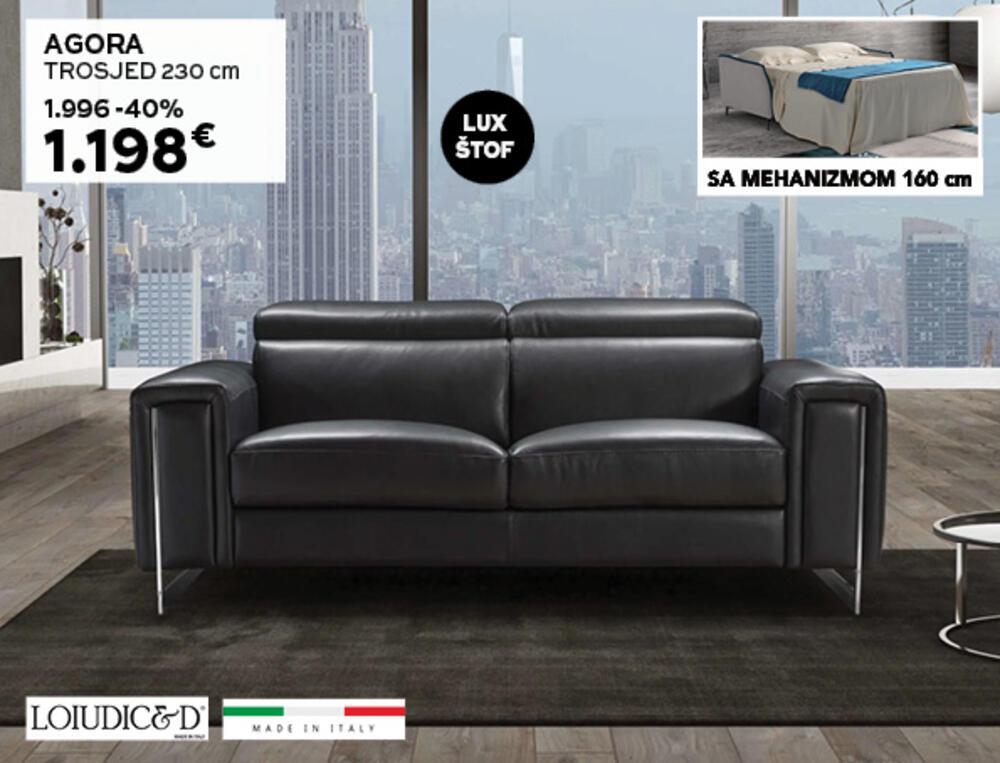 <p>Pozivamo vas da nas posjetite u našim salonima u Donjoj Gorici i Radanovićima, obećavamo da ćete se prijatno iznenaditi!!!<a href="https://www.eurocasa.me/files/katalozi/pdf/1717681148-Katalog%20EURO%20CASA%202024.pdf"> </a></p>