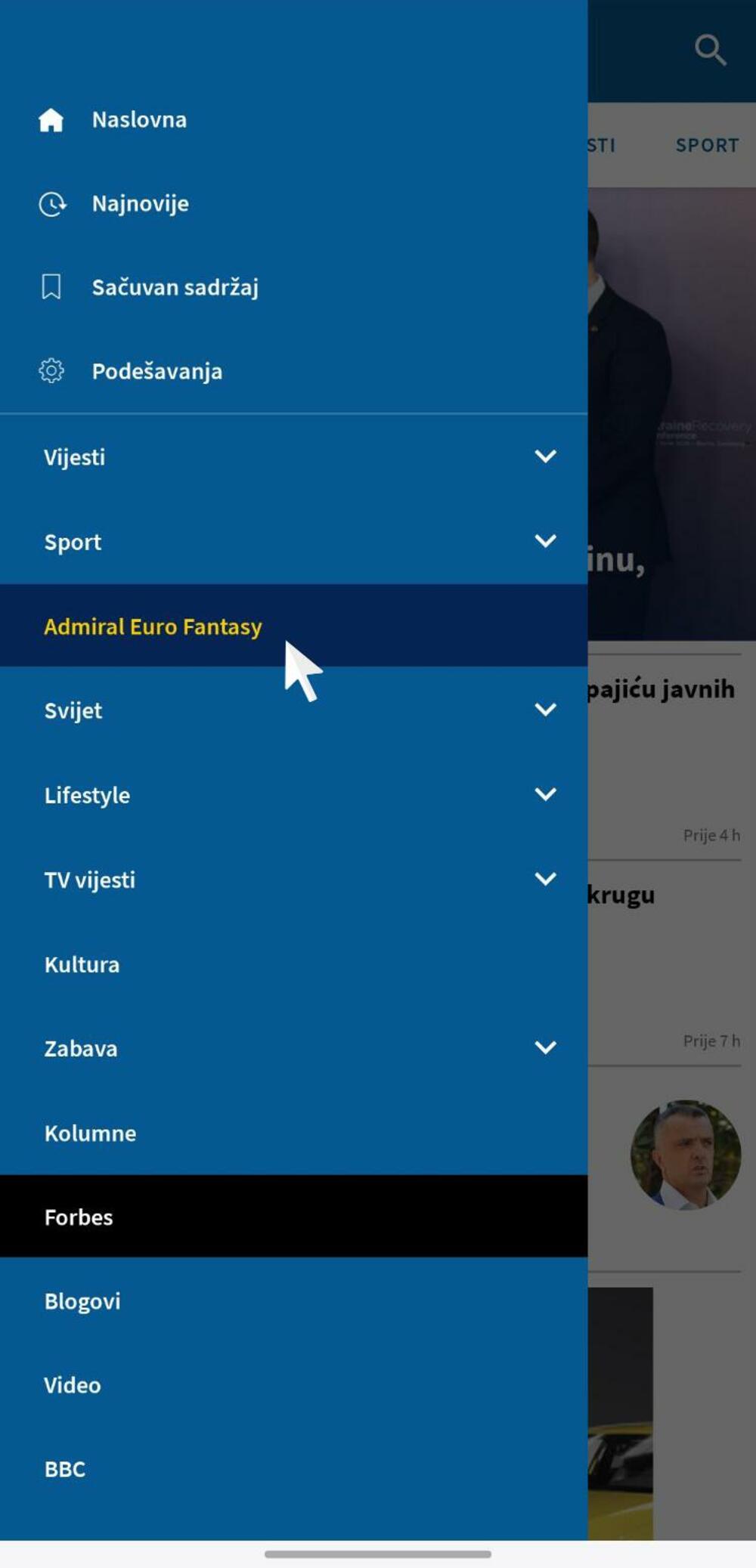 Mobilna aplikacija Vijesti