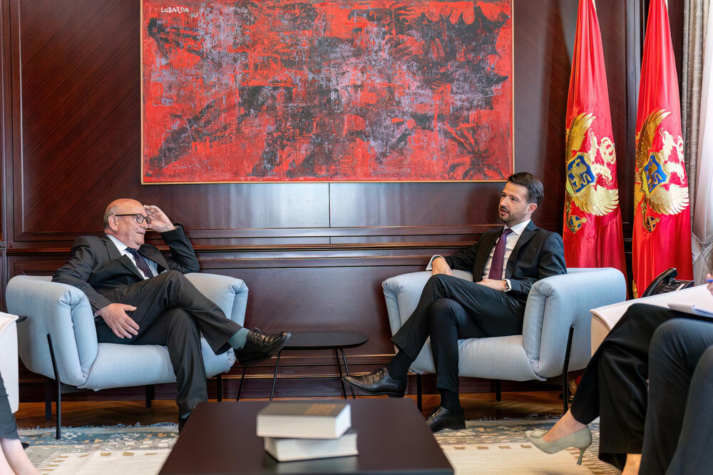 Stjuart Pič i Jakov Milatović, Foto: Kancelarija za odnose s javnošću Predsjednika Crne Gore