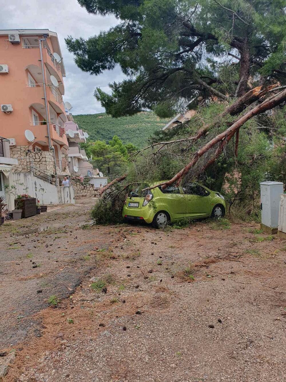 <p>Iz TQ Plaze u Budvi kažu da je stanje gore nego prije rekonstrukcije ulice 22. novembra. Nevrijeme nije poštedjelo ni Podgoricu, gdje oborene grane sa drveća otežavaju saobraćaj duž gotovo cijelog Bulevara Svetog Petra Cetinjskog.</p>