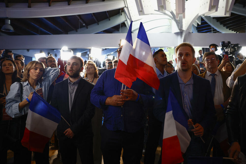 Sjedište Nacionalnog okupljanja nakon objave rezultata