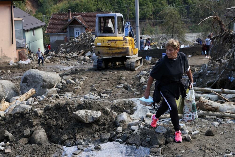 Consequences of flooding in the village of Zlate near Jablanica