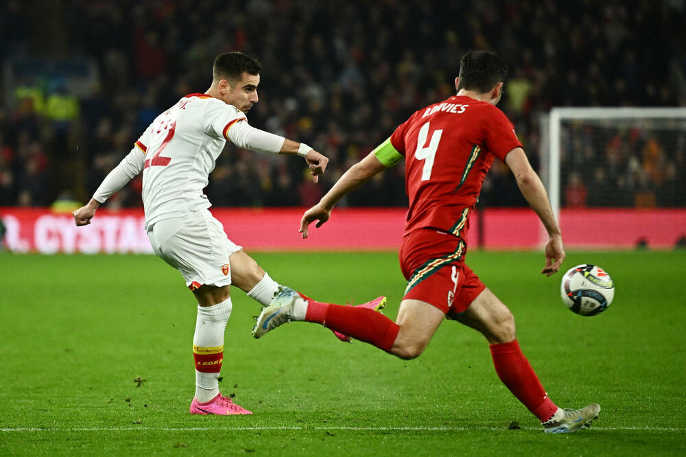 Radulović tokom meča sa Velsom u oktobru, Foto: Reuters