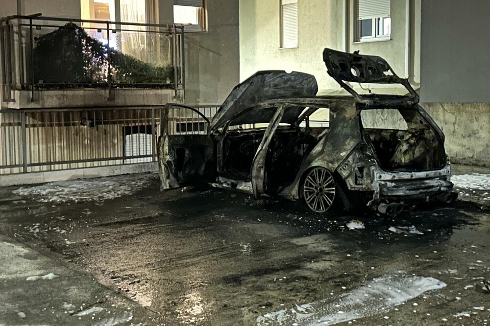 Radulovićev automobil potpuno oštećen u požaru, Foto: Jelena Jovanović