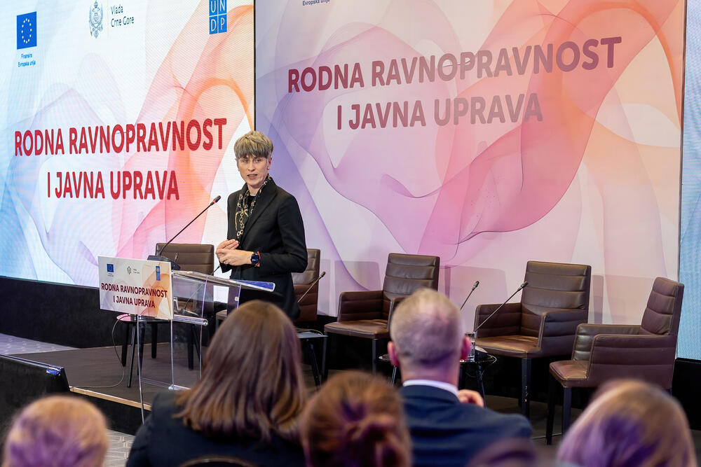 <p>"Naša je odgovornost da rodne principe ugradimo u sve aspekte upravljanja, dok istovremeno gradimo budućnost u kojoj će jednakost biti stvarnost za sve", istakla je Gorčević na događaju  "Rodna ravnopravnost i javna uprava"</p>