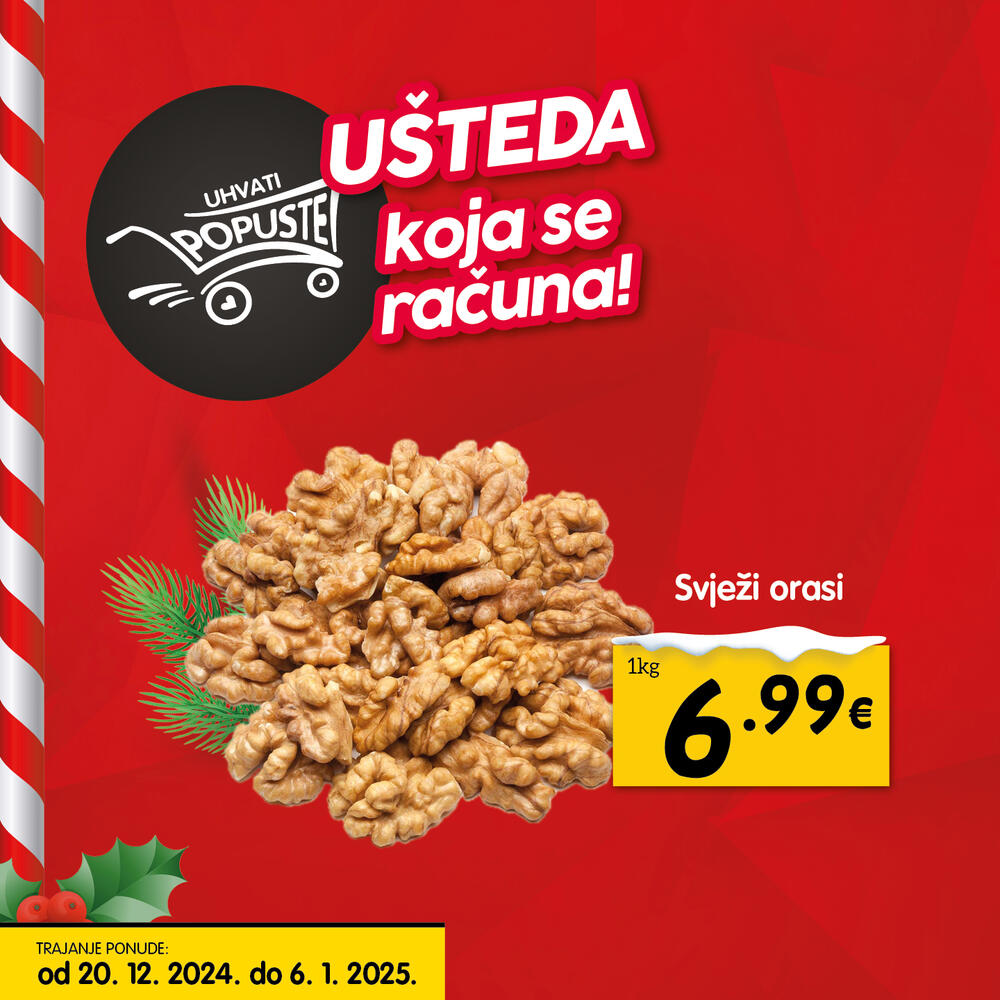 <p>Za vašu idealnu prazničnu trpezu, uhvati popuste od 20. decembra do 6. januara u svim VOLI i Naš diskont marketima, kao i u našoj <a href="https://www.voli.me/" target="_blank">online prodavnici</a> ✨</p>