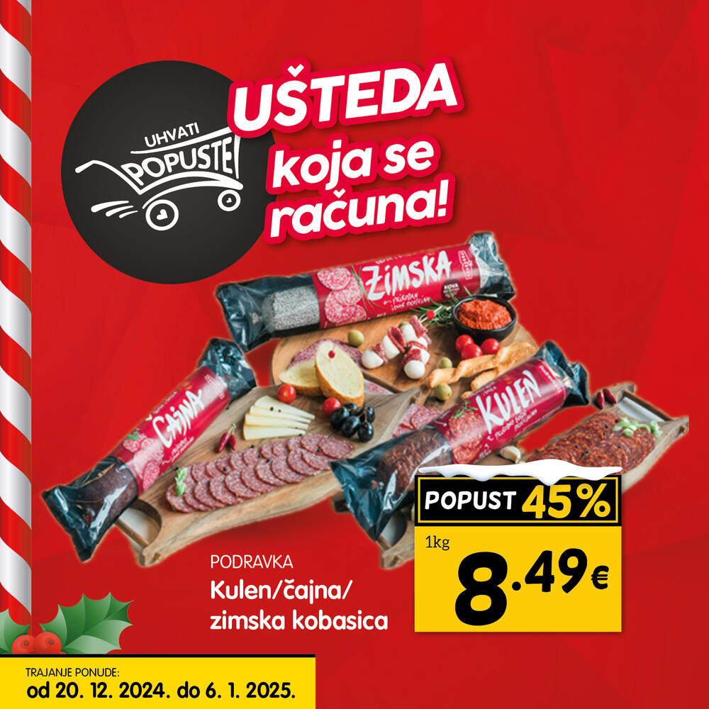 <p>Za vašu idealnu prazničnu trpezu, uhvati popuste od 20. decembra do 6. januara u svim VOLI i Naš diskont marketima, kao i u našoj <a href="https://www.voli.me/" target="_blank">online prodavnici</a> ✨</p>
