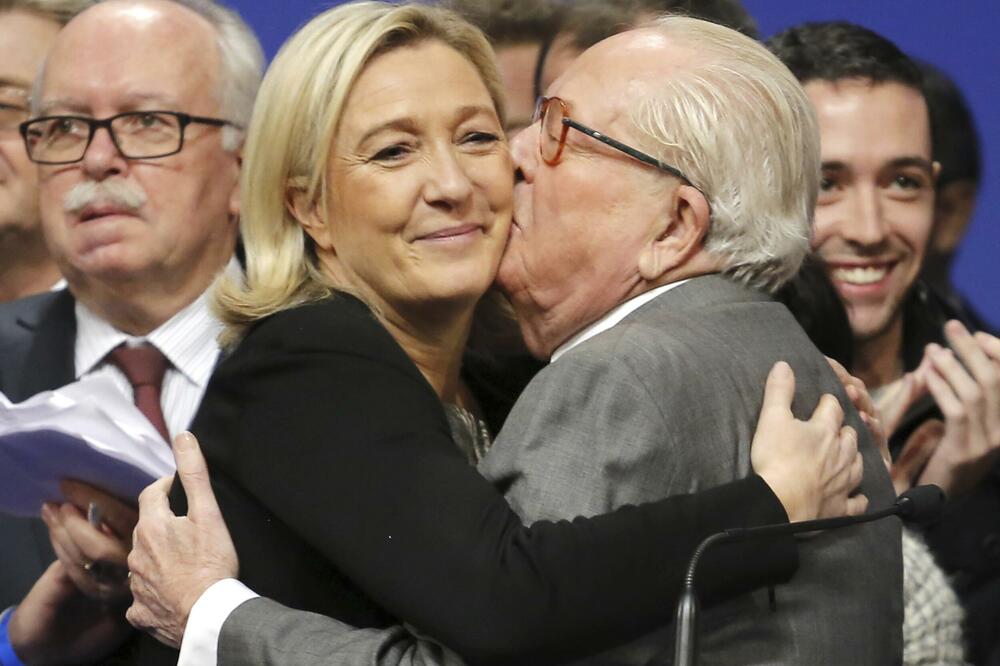 Žan Mari le Pen i Marin le Pen u Lionu 2014. godine, Foto: Beta/AP