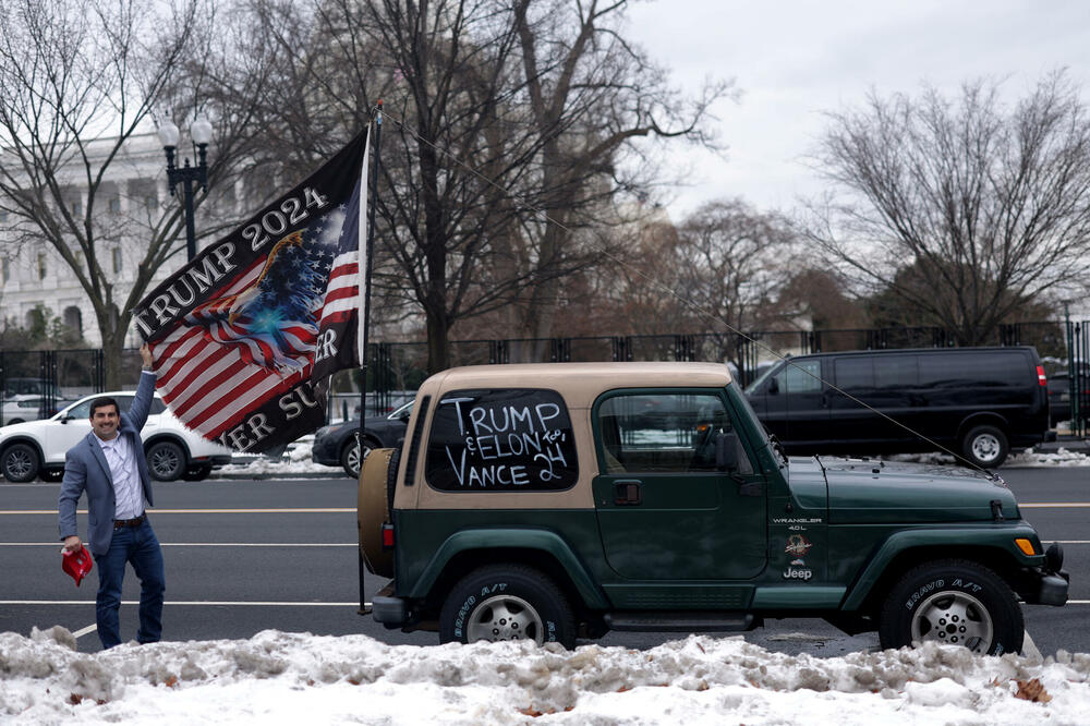 Trampov pristalica u Vašingtonu, Foto: Rojters