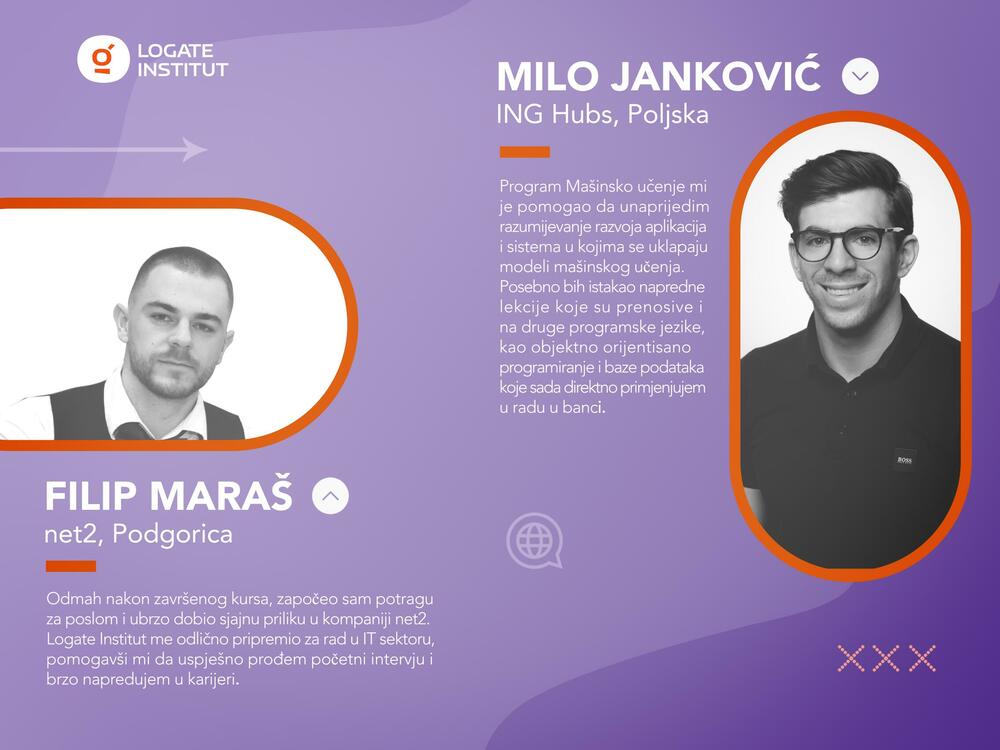 <p><em>Na Logate Institutu izučavamo tražene i popularne IT trendove kroz akreditovane kurseve koji pružaju polaznicima neophodne vještine za uspjeh u tehnološkom sektoru. Mjerilo našeg uspjeha ogleda se u 12 generacija i 160+ polaznika godišnje od kojih je značajan broj njih, neposredno po završetku naših programa, pronašlo zaposlenje u renomiranim IT kompanijama ili napredovalo na postojećim radnim mjestima.</em></p>