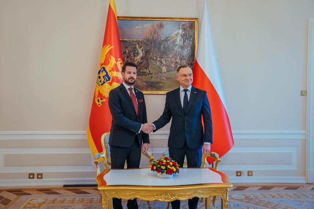 Milatović i Duda, Foto: Kancelarija za odnose sa javnošću predsjednika Crne Gore