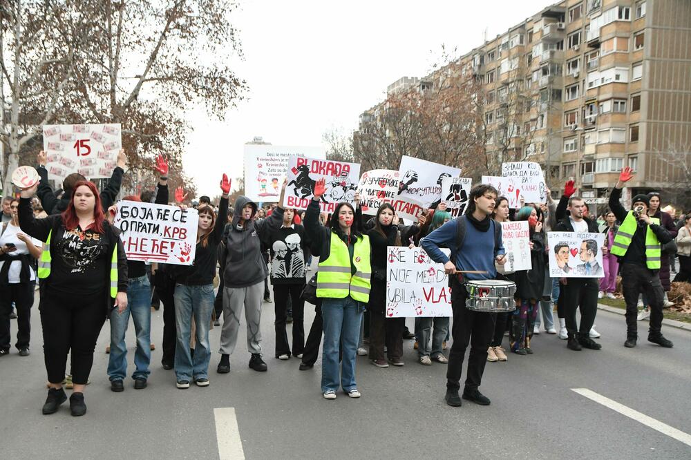 Sa jednog od protesta u Novom Sadu, Foto: Betaphoto