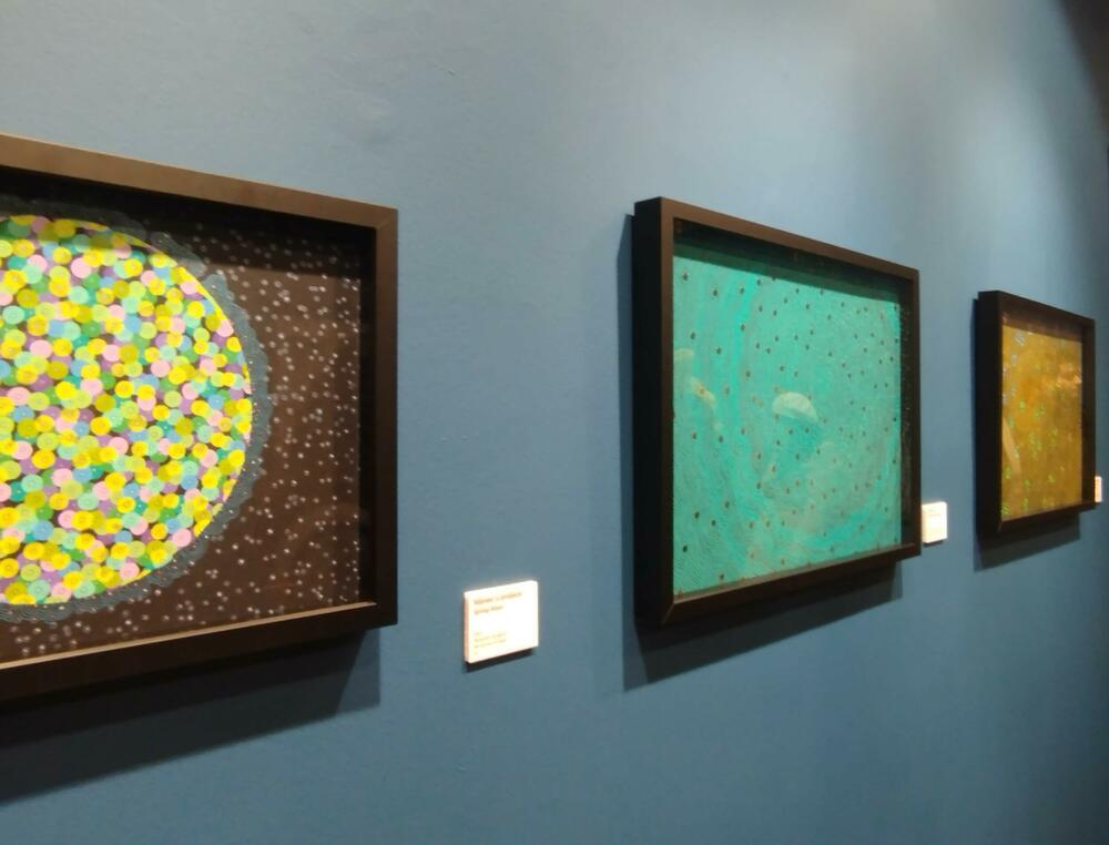 <p>Izložba u Perjaničkom domu u Podgorici: "Njene slike su most između zvuka, geometrije i vječnog plesa svjetlosti i tame"</p>