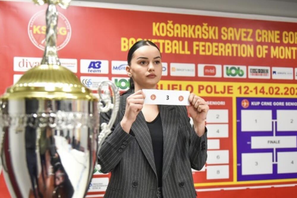 Marija Baošić je izvlačila kuglice na žrijebu, Foto: Kscg.me