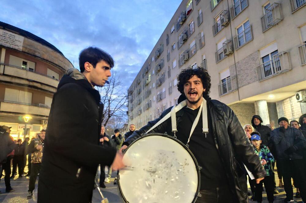 Perović na blokadi u Nikšiću desetog februara (arhiva), Foto: Svetlana Mandić
