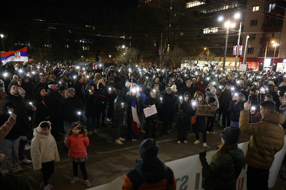Sa jednog od studentskih protesta u Beogradu, Foto: Reuters