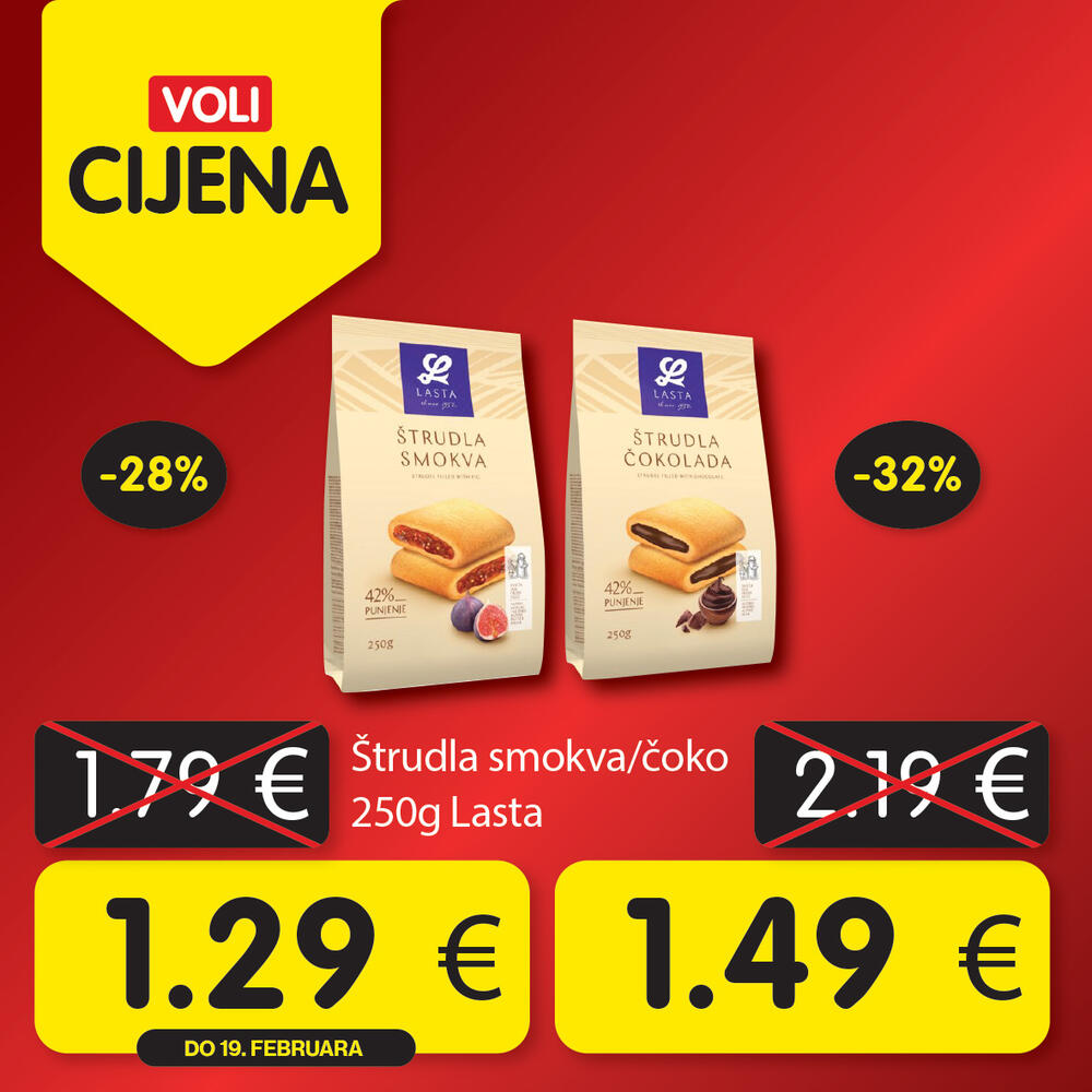 <p>Uštedite kupujući po najpovoljnijim Voli cijenama! Potražite omiljene iz novog kruga akcijskih proizvoda, u svim VOLI i Naš diskont marketima.</p>