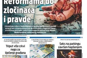 Naslovna strana "Vijesti" za 17. februar 2025.