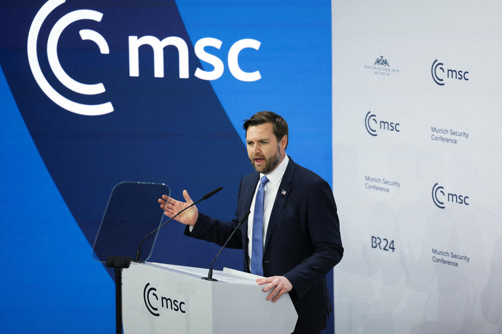 Džej Di Vens tokom govora na Minhenskoj bezbjednosnoj konferenciji, Foto: Reuters