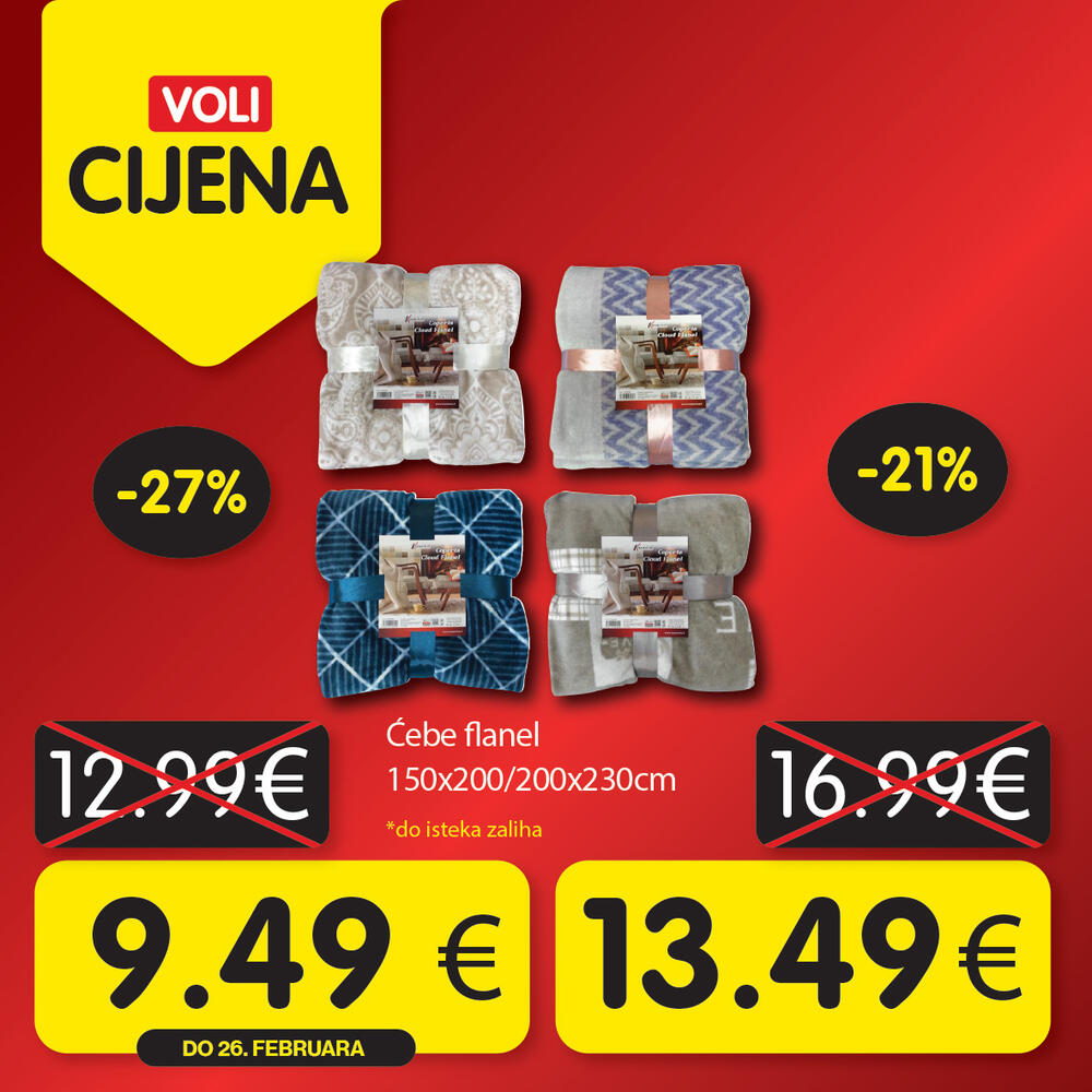 <p>Odaberite artikle po specijalnim cijenama i uštedite vaš kućni budžet.</p>