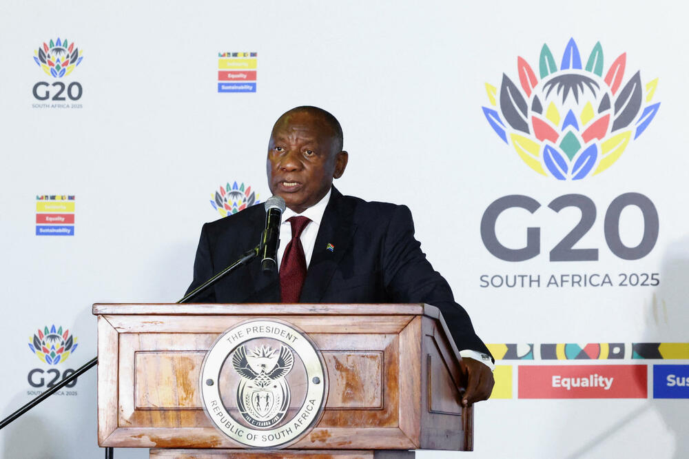 Siril Ramafosa na sastanku ministara spoljnih poslova G20, Foto: Reuters