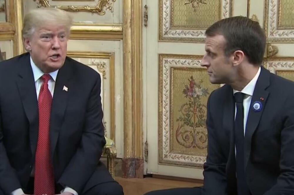 Donald Tramp i Emanuel Makron 2018, Foto: Printscreen/YouTube/SkyNews Australia