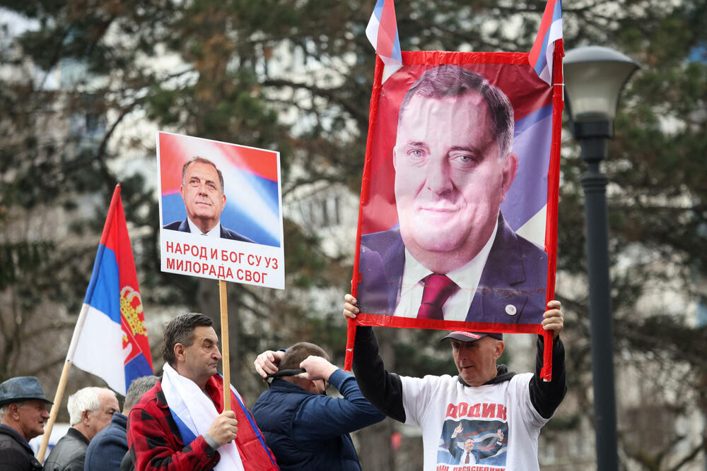 Pristalice Dodika u Banjaluci