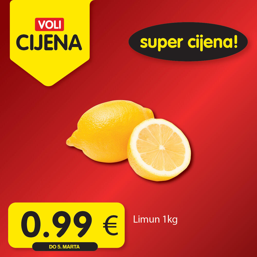 <p><em>Potražite proizvode sa specijalnom oznakom Voli cijena i uštedite vaš kućni budžet.</em></p>