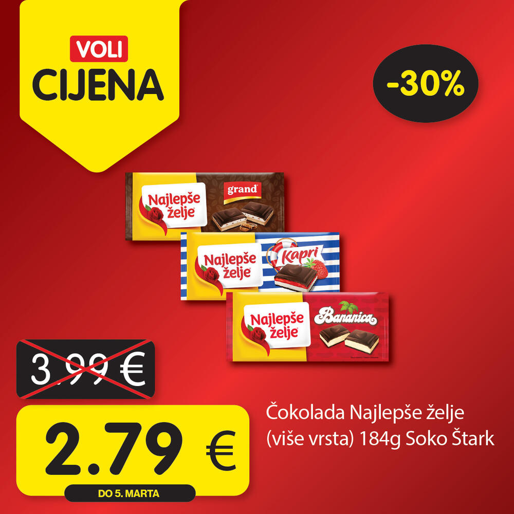 <p><em>Potražite proizvode sa specijalnom oznakom Voli cijena i uštedite vaš kućni budžet.</em></p>