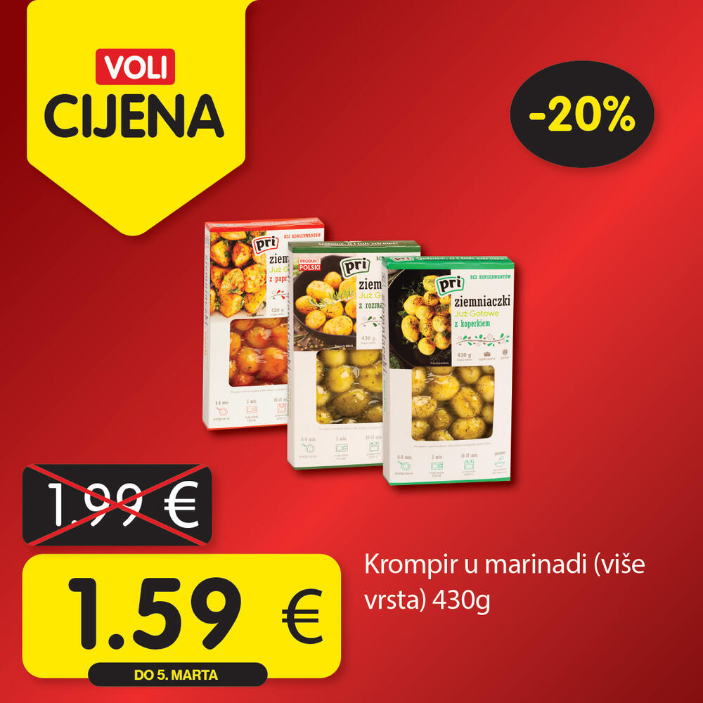 <p><em>Potražite proizvode sa specijalnom oznakom Voli cijena i uštedite vaš kućni budžet.</em></p>