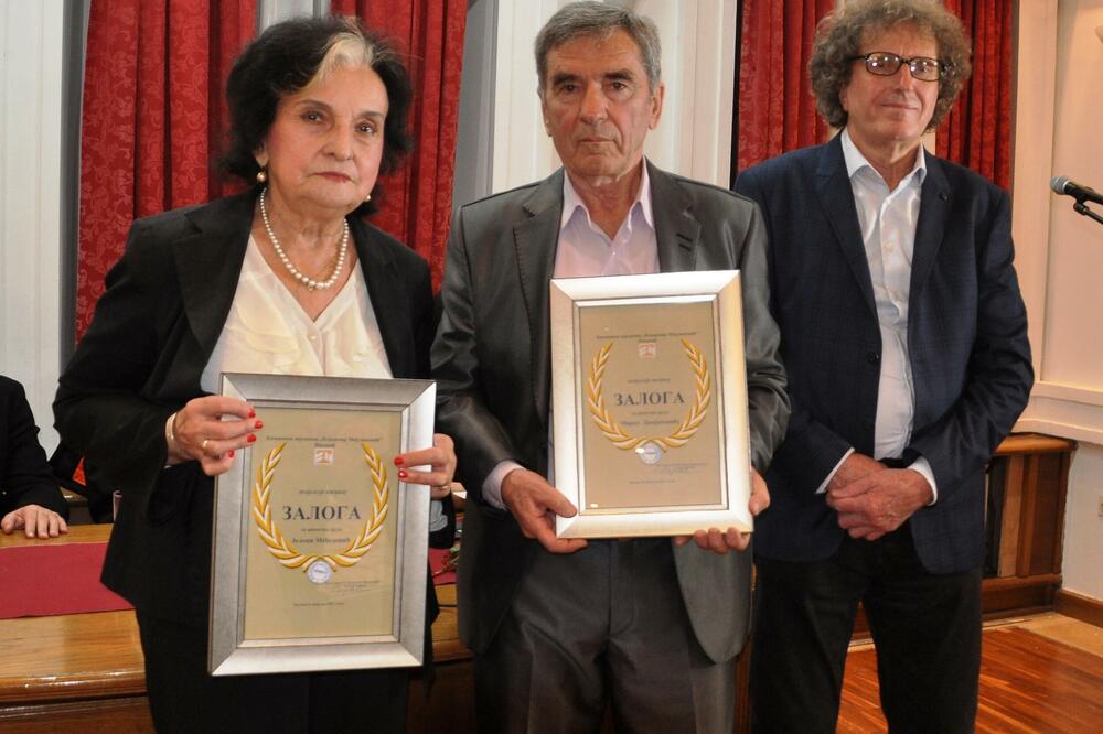 Dobitnici “Zaloge” za životno djelo, Jelena Međedović i Mirko Damjanović, Foto: Privatna arhiva
